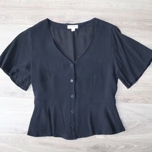 Black Frank & Oak Blouse